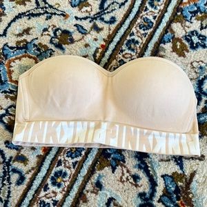 Strapless pink bra XS